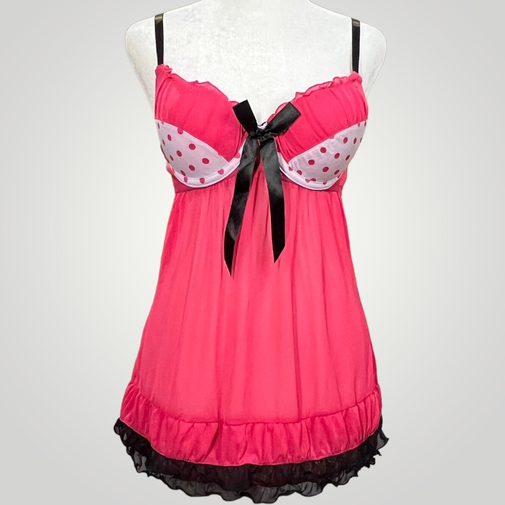 ❤️ Pink Polka Dot Baby Doll